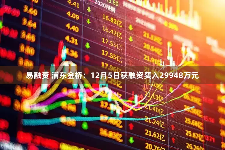 易融资 浦东金桥：12月5日获融资买入29948万元